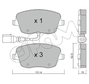 Sada brzdových platničiek kotúčovej brzdy CIFAM 822-547-1