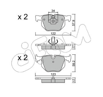 Sada brzdových platničiek kotúčovej brzdy CIFAM 822-561-0