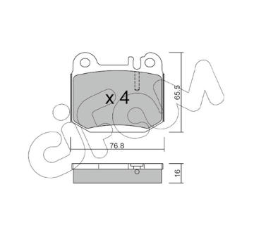 Sada brzdových destiček, kotoučová brzda CIFAM 822-564-0