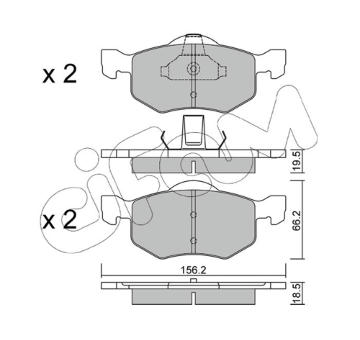 Sada brzdových destiček, kotoučová brzda CIFAM 822-609-0