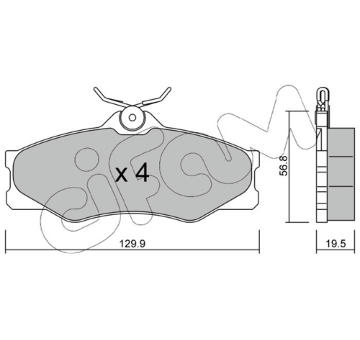 Sada brzdových destiček, kotoučová brzda CIFAM 822-636-0