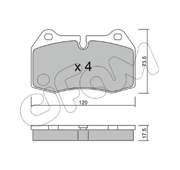 Sada brzdových destiček, kotoučová brzda CIFAM 822-645-0