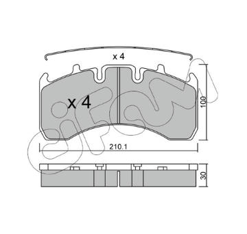 Sada brzdových platničiek kotúčovej brzdy CIFAM 822-650-0