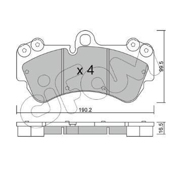 Sada brzdových destiček, kotoučová brzda CIFAM 822-653-0