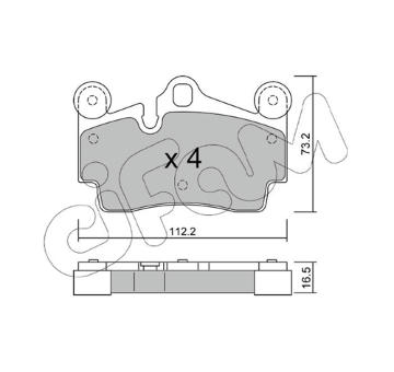 Sada brzdových destiček, kotoučová brzda CIFAM 822-655-0