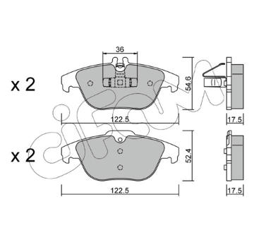 Sada brzdových platničiek kotúčovej brzdy CIFAM 822-666-0