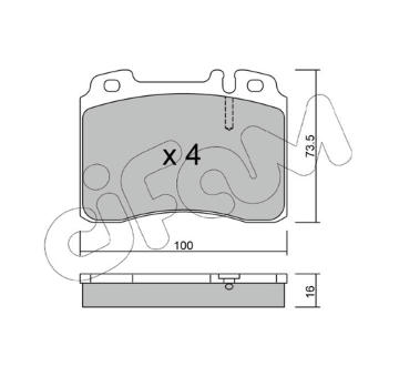 Sada brzdových destiček, kotoučová brzda CIFAM 822-667-1