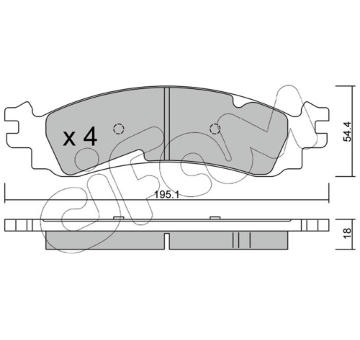Sada brzdových destiček, kotoučová brzda CIFAM 822-686-0