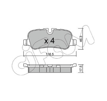 Sada brzdových destiček, kotoučová brzda CIFAM 822-694-0