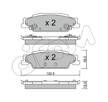 Sada brzdových platničiek kotúčovej brzdy CIFAM 822-700-0