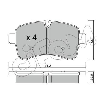 Sada brzdových platničiek kotúčovej brzdy CIFAM 822-711-0