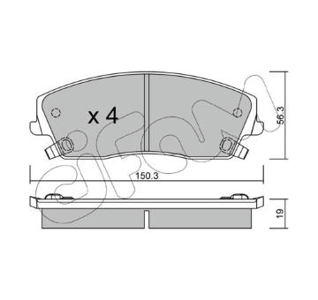 Sada brzdových destiček, kotoučová brzda CIFAM 822-716-0
