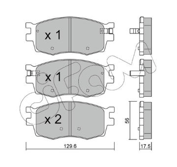 Sada brzdových destiček, kotoučová brzda CIFAM 822-724-0