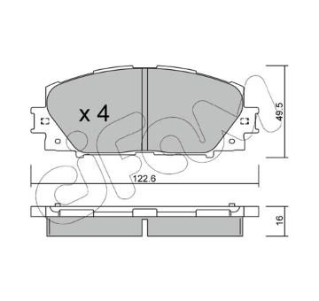 Sada brzdových destiček, kotoučová brzda CIFAM 822-745-1