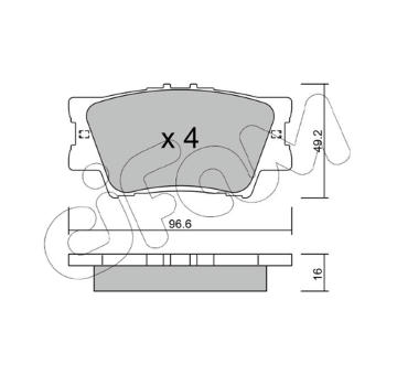 Sada brzdových destiček, kotoučová brzda CIFAM 822-749-0