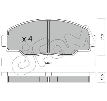 Sada brzdových destiček, kotoučová brzda CIFAM 822-755-0