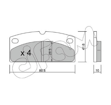 Sada brzdových destiček, kotoučová brzda CIFAM 822-767-0