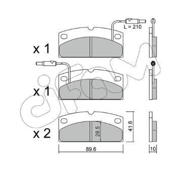 Sada brzdových destiček, kotoučová brzda CIFAM 822-767-1