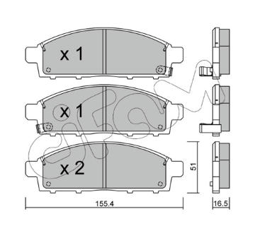 Sada brzdových platničiek kotúčovej brzdy CIFAM 822-791-0