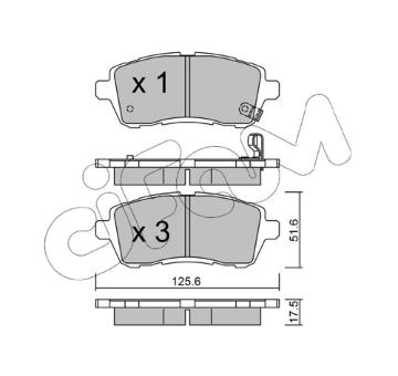 Sada brzdových destiček, kotoučová brzda CIFAM 822-793-0