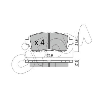 Sada brzdových destiček, kotoučová brzda CIFAM 822-793-2
