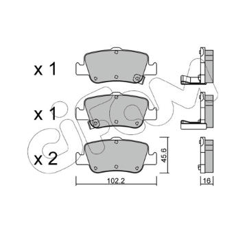 Sada brzdových destiček, kotoučová brzda CIFAM 822-796-0