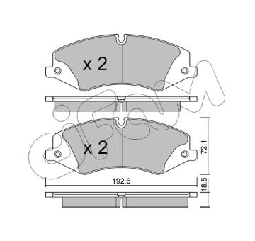 Sada brzdových destiček, kotoučová brzda CIFAM 822-836-0
