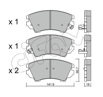 Sada brzdových platničiek kotúčovej brzdy CIFAM 822-842-0
