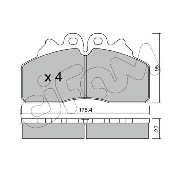 Sada brzdových destiček, kotoučová brzda CIFAM 822-850-0