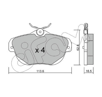 Sada brzdových destiček, kotoučová brzda CIFAM 822-856-0