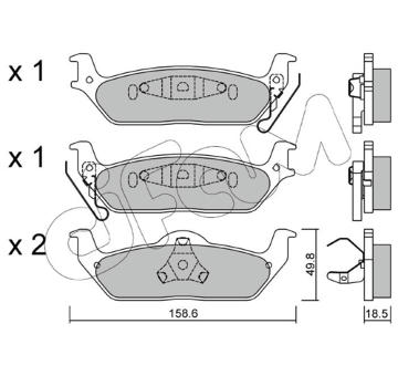 Sada brzdových platničiek kotúčovej brzdy CIFAM 822-860-0