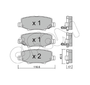 Sada brzdových platničiek kotúčovej brzdy CIFAM 822-863-1