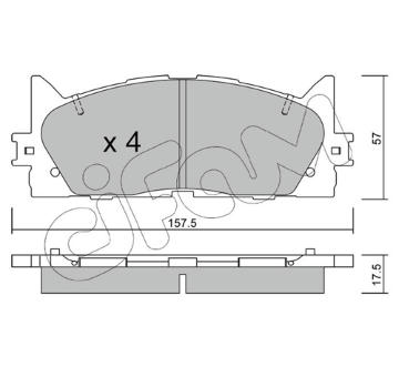 Sada brzdových destiček, kotoučová brzda CIFAM 822-882-0