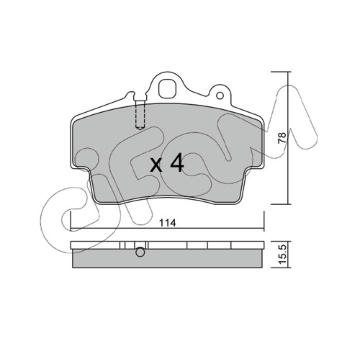 Sada brzdových destiček, kotoučová brzda CIFAM 822-891-0