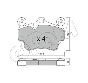 Sada brzdových destiček, kotoučová brzda CIFAM 822-892-0