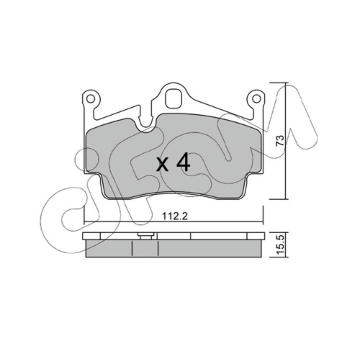 Sada brzdových destiček, kotoučová brzda CIFAM 822-894-0