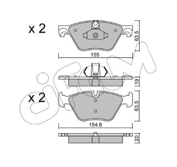 Sada brzdových destiček, kotoučová brzda CIFAM 822-917-0