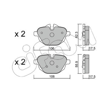Sada brzdových platničiek kotúčovej brzdy CIFAM 822-920-0