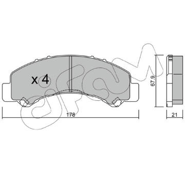 Sada brzdových platničiek kotúčovej brzdy CIFAM 822-922-0