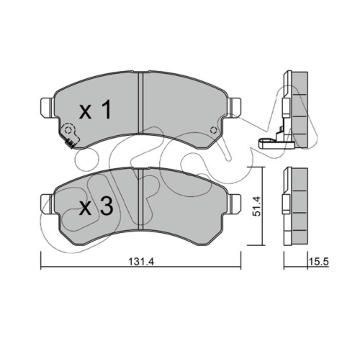 Sada brzdových destiček, kotoučová brzda CIFAM 822-931-0