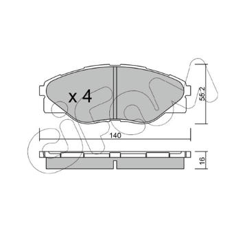 Sada brzdových destiček, kotoučová brzda CIFAM 822-936-0