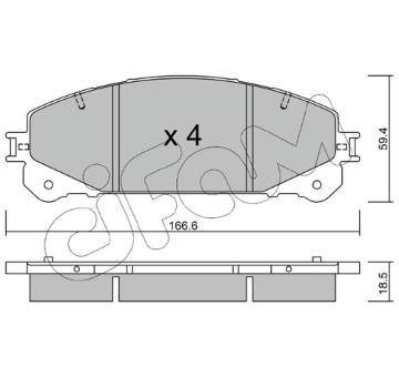 Sada brzdových destiček, kotoučová brzda CIFAM 822-938-1
