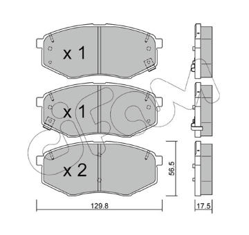 Sada brzdových destiček, kotoučová brzda CIFAM 822-942-0
