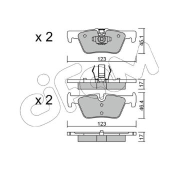 Sada brzdových destiček, kotoučová brzda CIFAM 822-962-0