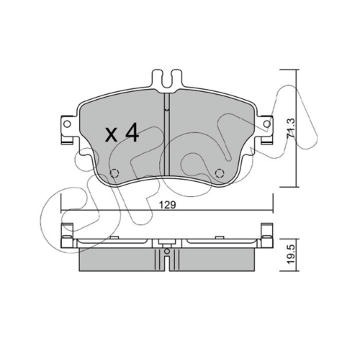 Sada brzdových destiček, kotoučová brzda CIFAM 822-964-0
