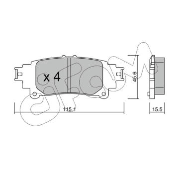 Sada brzdových destiček, kotoučová brzda CIFAM 822-977-0