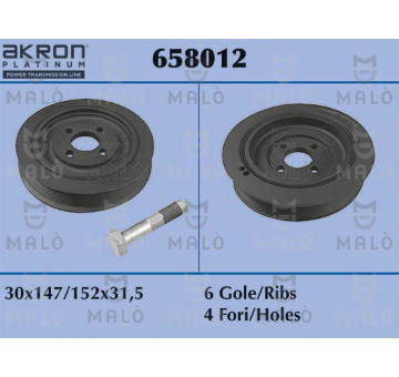 remenice, klikovy hridel AKRON-MALÒ 658012