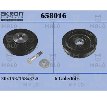 remenice, klikovy hridel AKRON-MALÒ 658016
