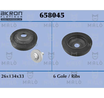 remenice, klikovy hridel AKRON-MALÒ 658045