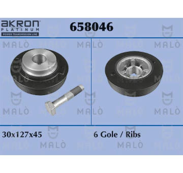 remenice, klikovy hridel AKRON-MALÒ 658046